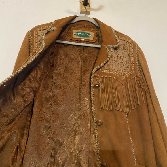 Gorgeous Suede Jacket with Fringe Size Large - Picture 9 of 13